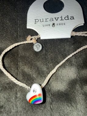 PureVida Bracelet Pure Vida new with tags Rainbow HEART with Crystal NEW